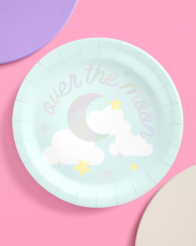 Over the Moon Plates - 25 paper plates