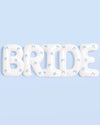 XL Bride + Bows Balloons - 40" white balloons + blue bows