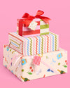 Cute Girl Wrapping Paper - 12 sheets + 16 tags