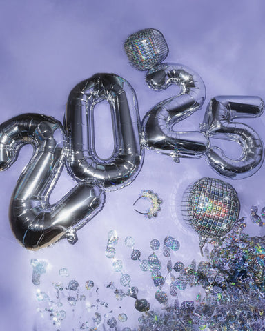 NYE 🪩 Balloons - 40" silver foil balloons