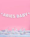 Aries Baby Banner - iridescent foil banner