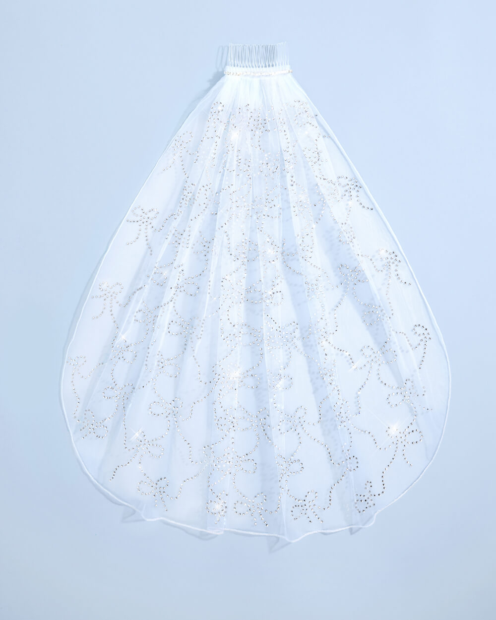 The Bow Veil - premium tulle w/ rhinestones