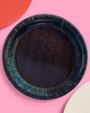 Black Shimmer Plates - 25 paper plates