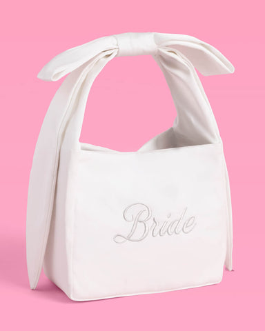 The Bride Purse - embroidered satin bag