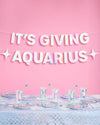 It's Giving Aquarius Banner - iridescent foil banner