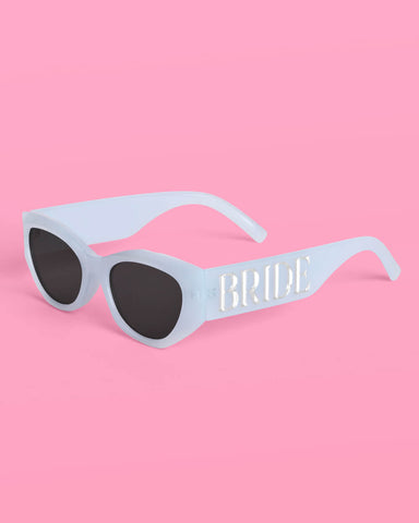 Something Blue Sunnies - bride embossed sunglasses