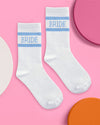 Something Blue Socks - white tube socks