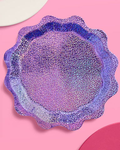 Purple Shimmer Plates - 25 paper plates