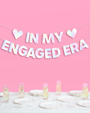 Engaged Era Banner - iridescent foil banner