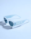 Something Blue Sunnies - bride embossed sunglasses