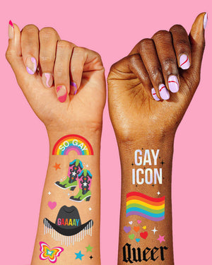 Gay Icon Tats - 52 temporary tattoos