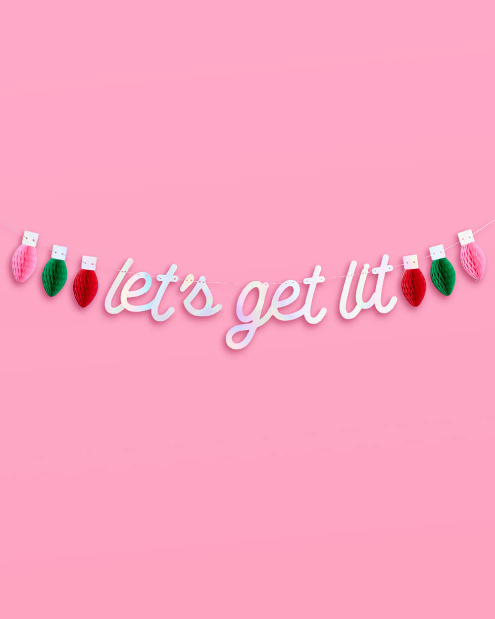 Let's Get Lit Banner - 3D paper banner