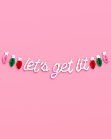 Let's Get Lit Banner - 3D paper banner