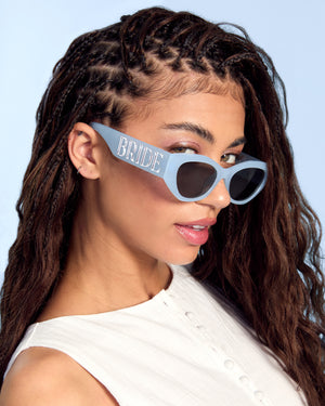 Something Blue Sunnies - bride embossed sunglasses