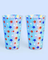 Stars & Stripes Cups - 16 iridescent 16 oz cups