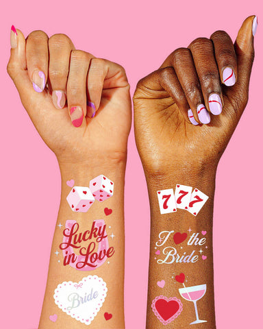 Lucky in Love Tats - 54 temporary tattoos