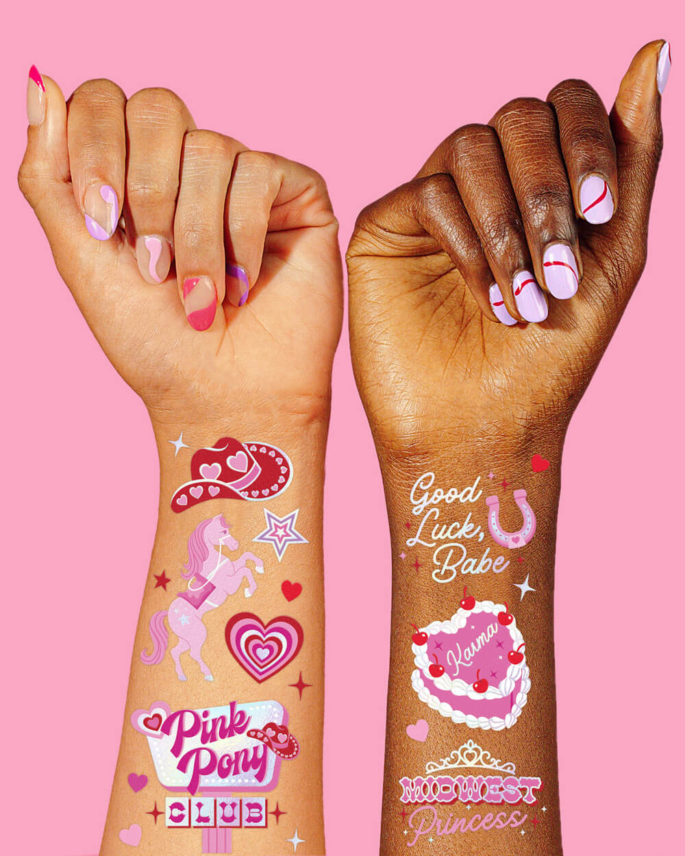 Pink Pony Club Tats - 54 temporary tattoos