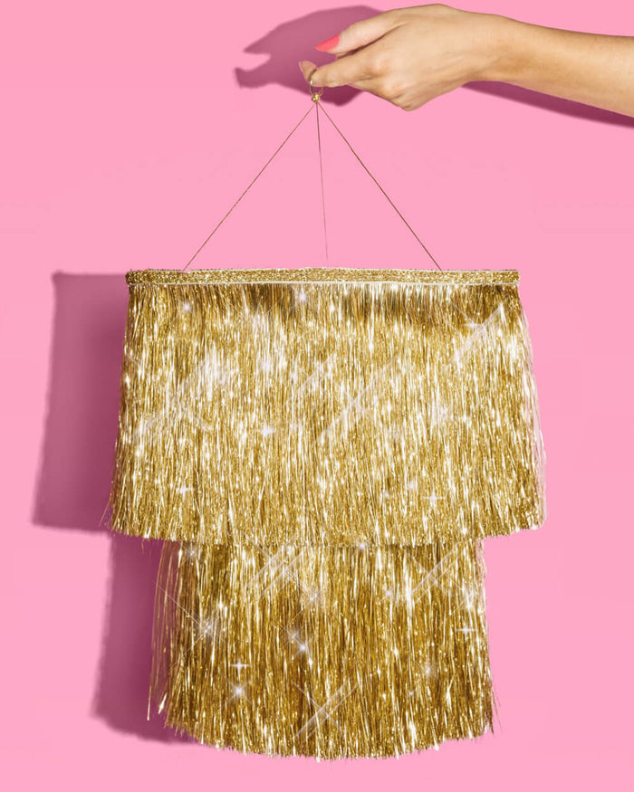 Golden Chandelier - sparkly foil chandelier