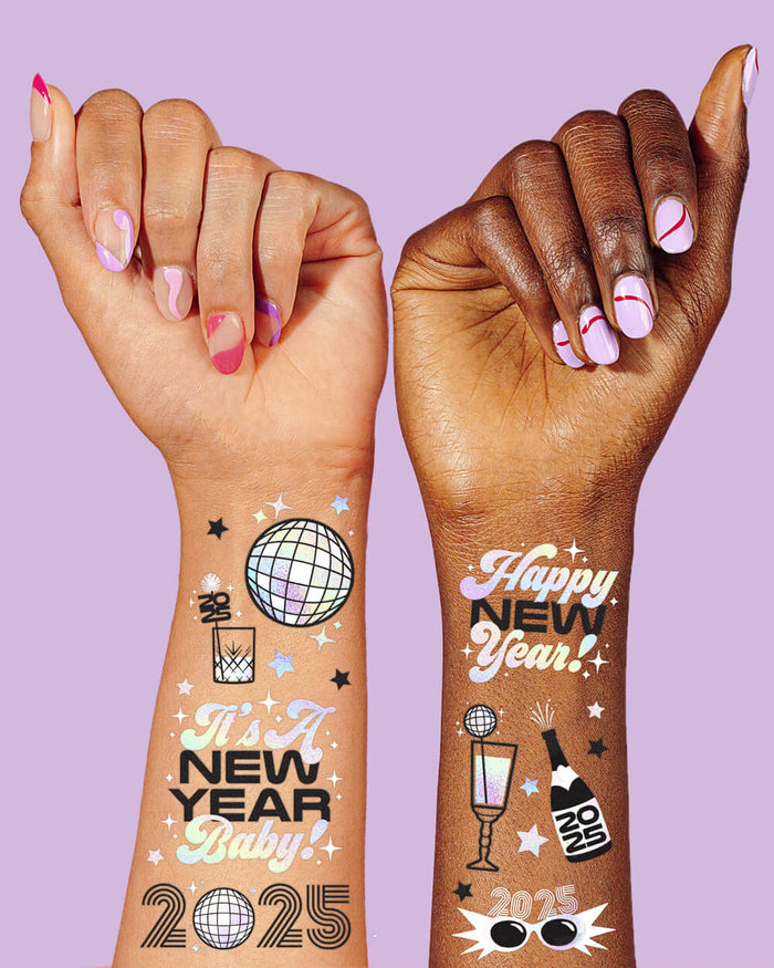 NYE 🪩Tats - 42 foil temporary tattoos