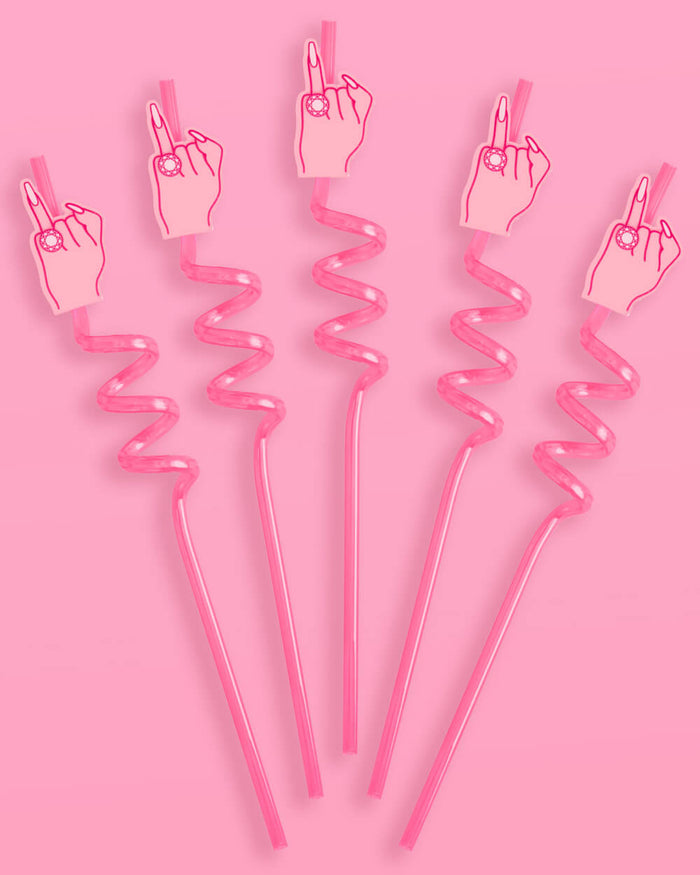 Bling Ring Straws - 12 reusable straws