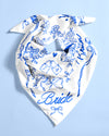 Something Blue Headscarf - white silk bride head scarf