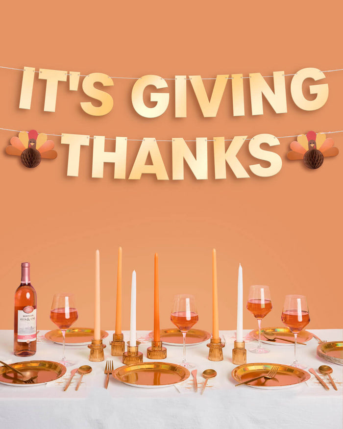 It's Giving Thanks Banner - 3D paper banner