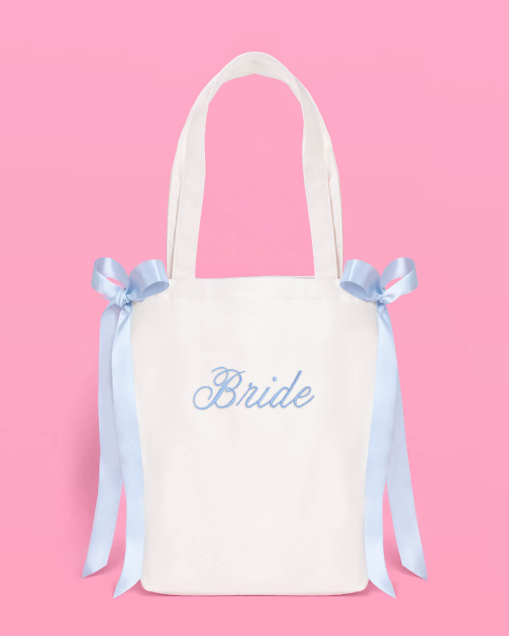 Tying the Knot Tote - embroidered canvas tote w. bows