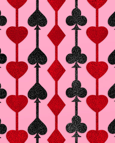 Feeling Lucky Curtain - red and black foil curtain