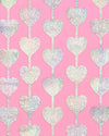Shimmer Heart Curtain - iridescent foil curtain