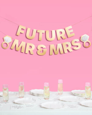 Future Mr & Mrs Banner - 3D paper banner