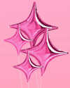 Pink Sparkle Balloon - 6 pc pink foil set