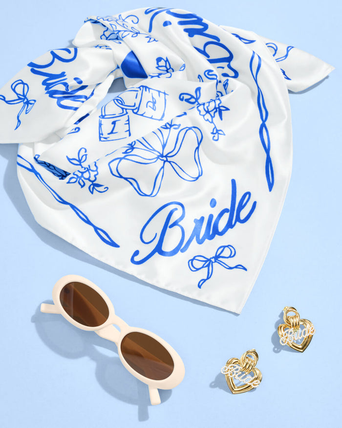 Trendy Bride Pack - head scarf, sunglasses + earrings