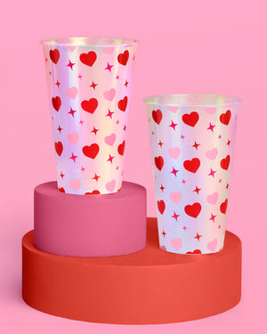 Lucky in Love Cups - 16 plastic cups