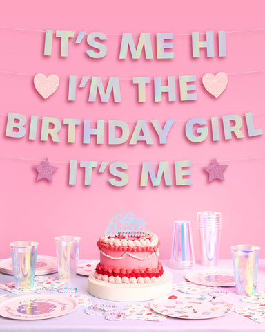 I'm the Bday Girl Banner - iridescent foil banner