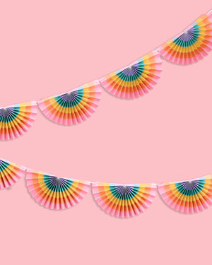 Rainbow Banner - paper fan banner