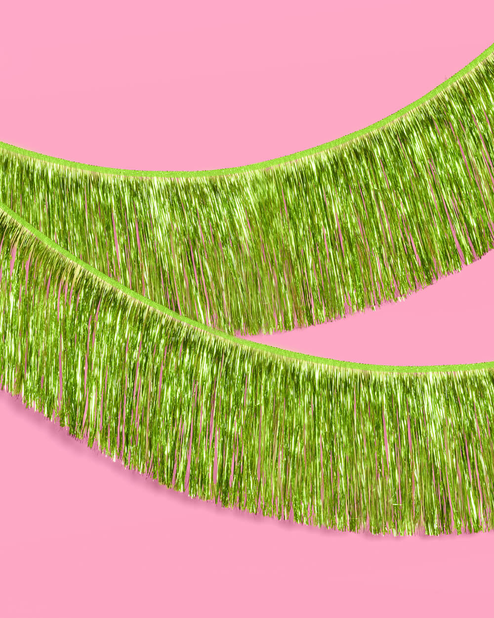 Limelight Fringe - lime green foil banner