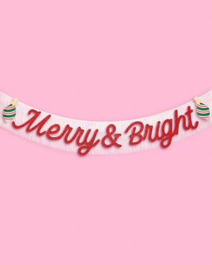 Merry & Bright Banner - two piece banner