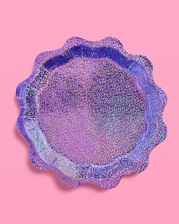 Purple Shimmer Plates - 25 paper plates