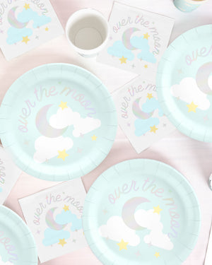 Over the Moon Plates - 25 paper plates