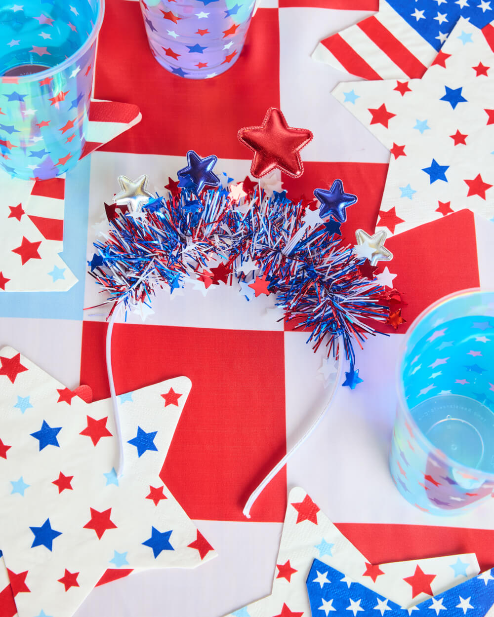 Stars & Stripes Headband - fringe + stars