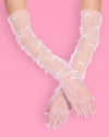 Tying the Knot Gloves - sheer bow gloves