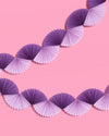 Purple Garland - paper fan banner