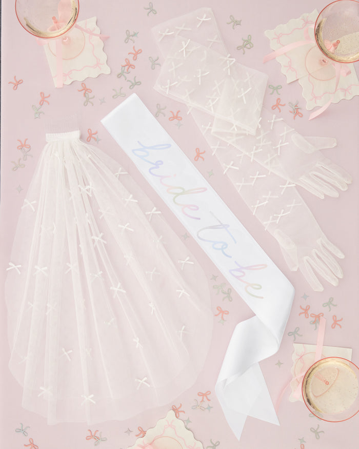 Tying the Knot Pack - sash, veil + gloves