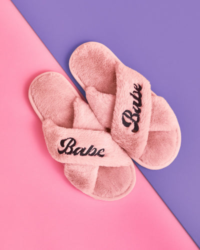 Fluffy Slippers Pink - Bach Bride