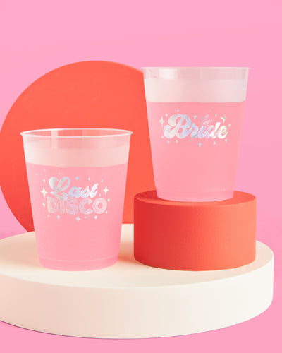 Hot Pink Cocktail Party Cups, Bachelorette Party Drinks
